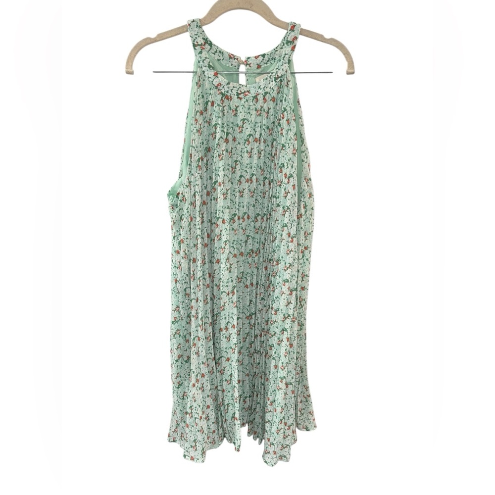 MELLODAY Mint Floral Sleeveless Top